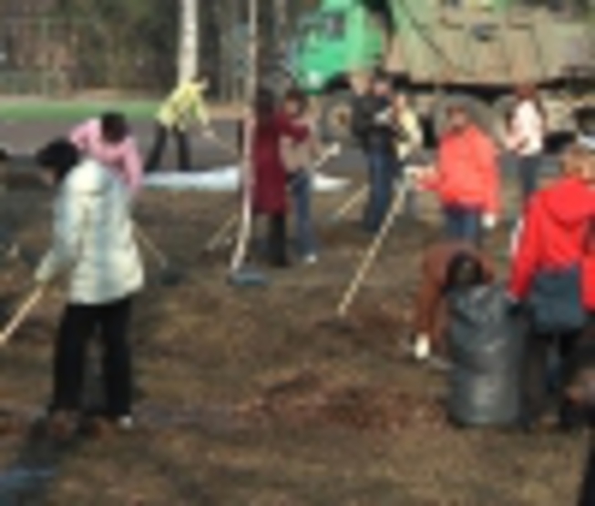 At the citywide clean up Saturday community work day thousands of Kazan citizens...