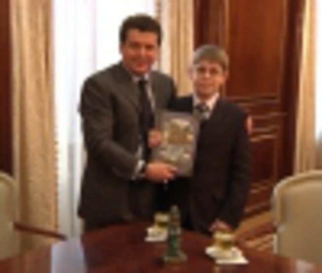 Mayor of Kazan has met "the cleverest" schoolboy