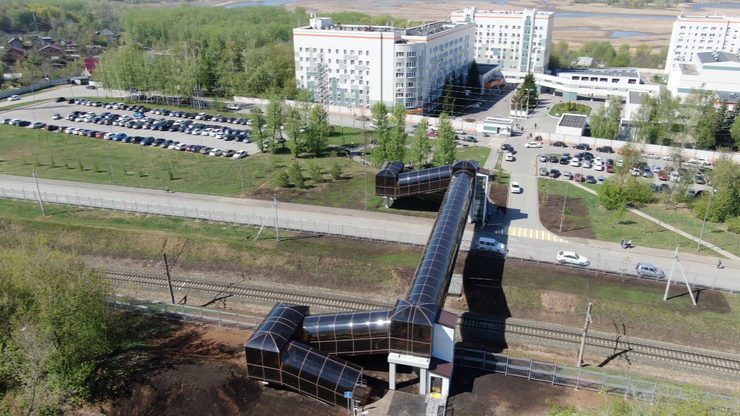 A pedestrian crossing from 8 Marta Street to the oncologic dispensary opened in Kazan