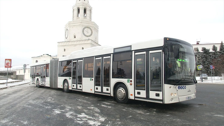 В Казани протестируют новые автобусы МАЗ