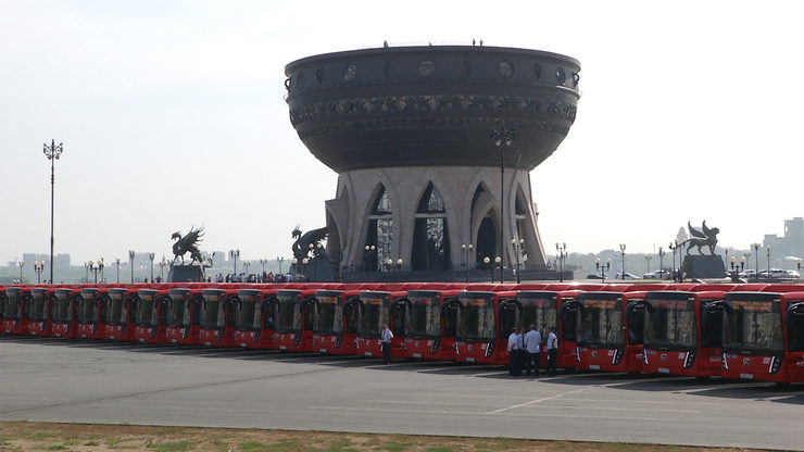 40 new gas-powered NefAZ buses will start running on two routes in Kazan