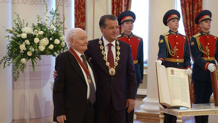 On the City Day, Ilsur Metshin presents municipal awards at the Kazan City Hall, 30.08.2021