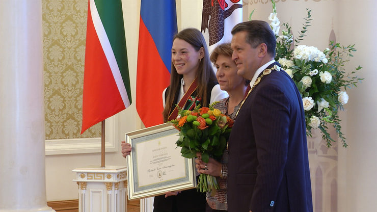 Olympic champion Marta Martyanova was awarded the title of Honorary Citizen of Kazan