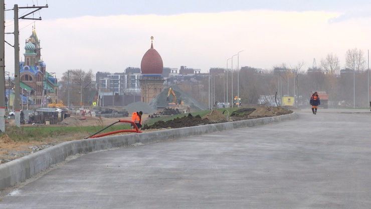 The construction of the first section of the Gorky highway relief road completed by 90%