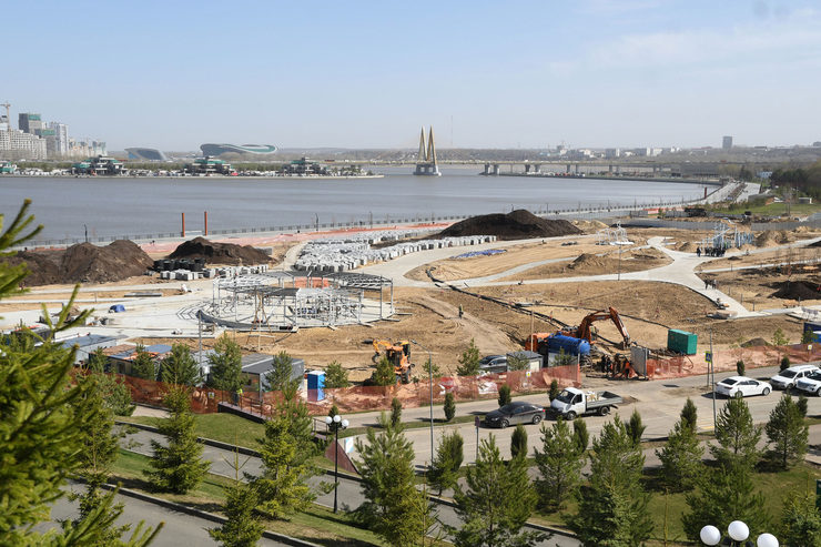 The construction of a children's park in Kazan is completed by 40%