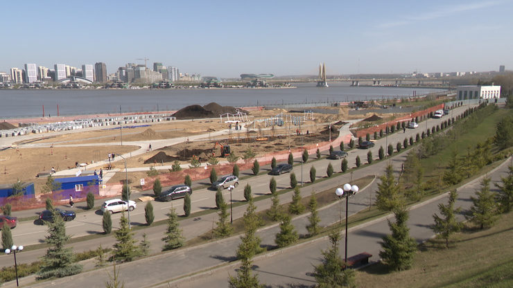 Работы по строительству детского парка в Казани выполнены на 40%