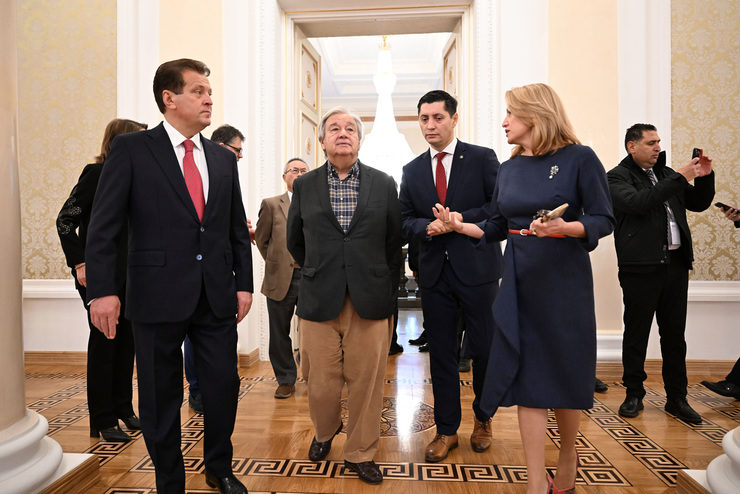 Ilsur Metshin meets Antonio Guterres at the Kazan City Hall